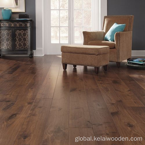 Walnut Wood Floor Prefinished Smooth and Brushed Natural black walnut Manufactory